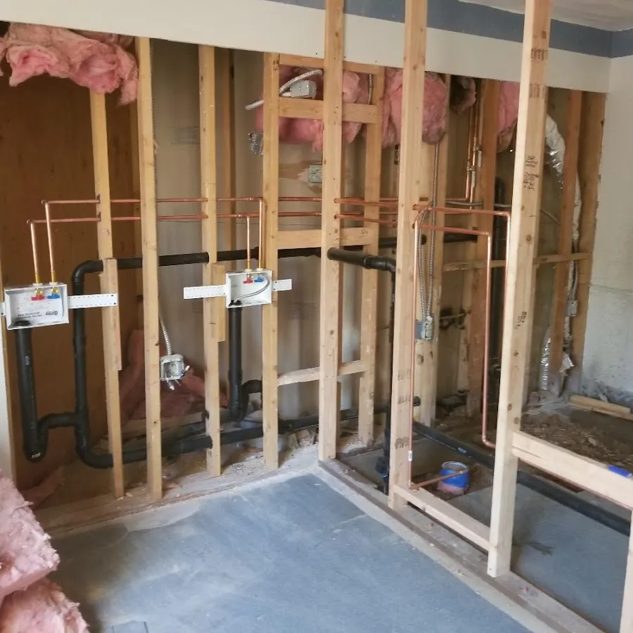 Copper pipe rough-in and plumbing installation in West Norriton